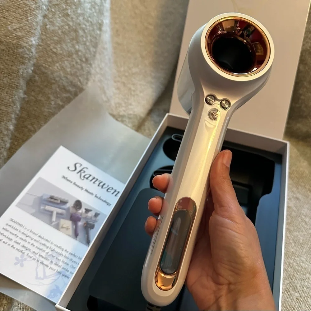 Pearl White Brushless High Speed Hair Dryer 110,000RPM Lightweight‎ #A19